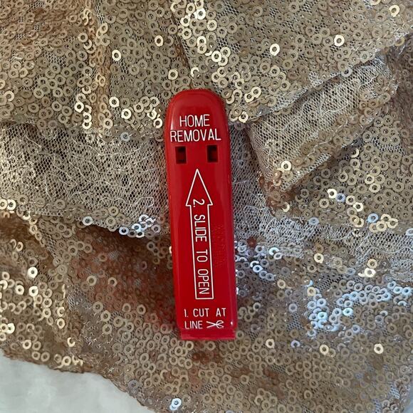 NWT Dessy Collection Elle Sequin Rose Gold Midi Dress Sz 2 - Picture 10 of 10